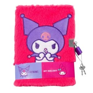 Sanrio Kuromi Furry Lock Diary - NWT
